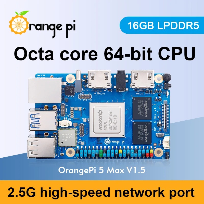 RoRuSOrange Pi 5 Max 16GB V1.5 - Rk3588 Mini Pc Board recensie en prijs